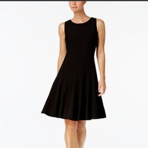 Classic Black Sleeveless Fit-and-Flare Dress